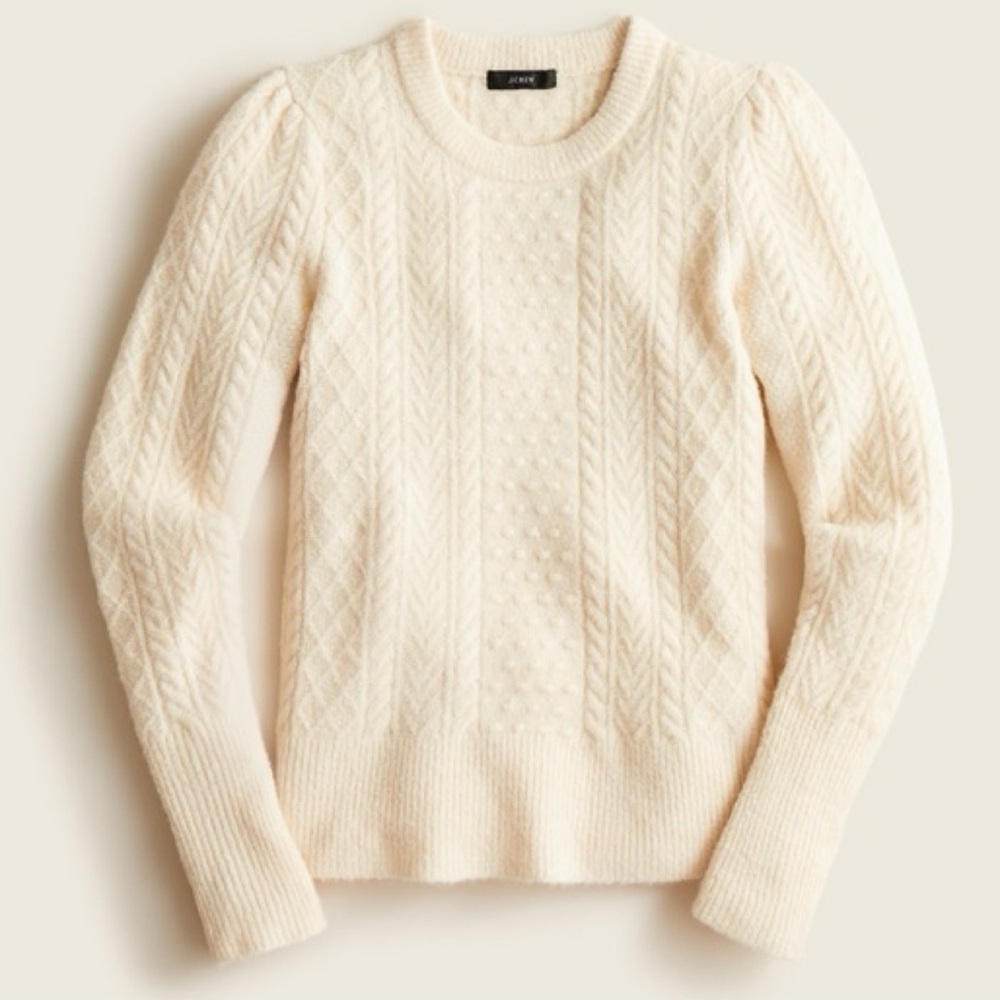 J. Crew Cable Crewneck Sweater
